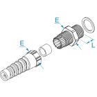 BM SPA - BMM4912SN PRESS NYLON IP68 M12x1,5 SPIRALE RAL9005
