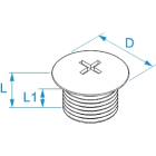 BM SPA - BMM4625N TAPPI NYLON FV M 25X1,5 NERO