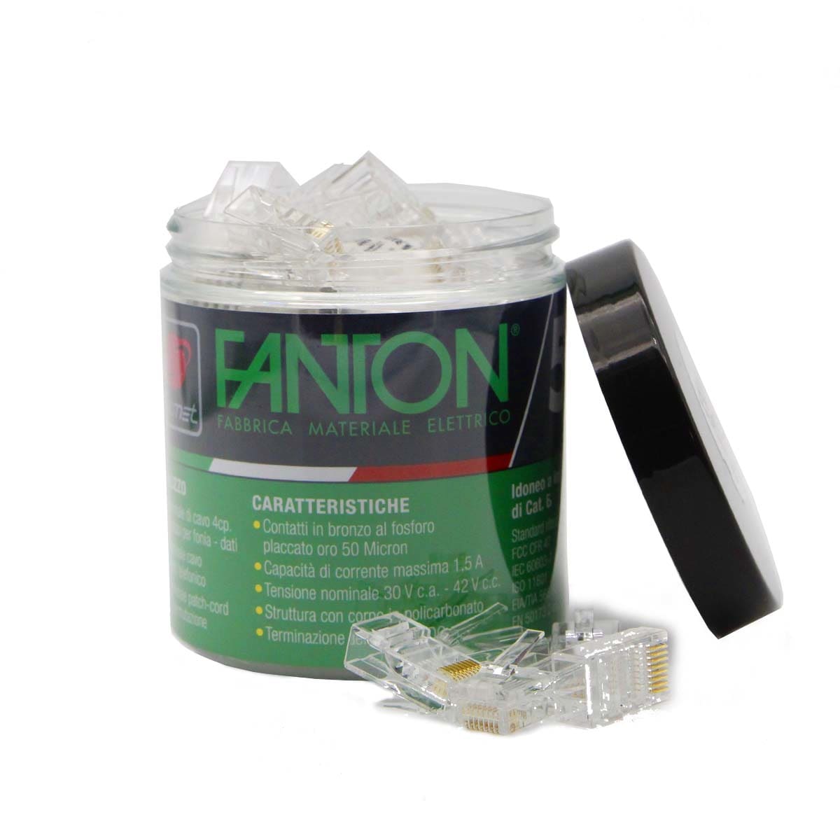FANTON SRL FME23727PB KIT 50 PLUG RJ45 CAT.6 UTP PAS.+10C/PL