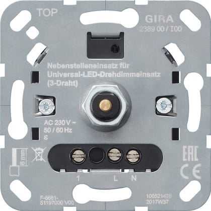 GIRA - GGI238900 S3000 Dreh-Nebenst.eins. 3-Dr Einsatz