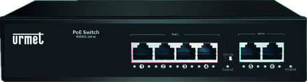 URMET SPA - UTD3000/401 SWITCH 4X10/100 POE + 2 UPLINK