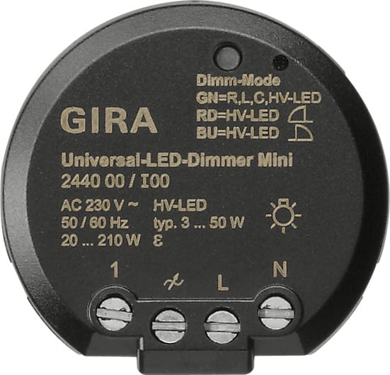 GIRA - GIR244000 S3000 Uni-LED-Dimmer Mini Elektronik