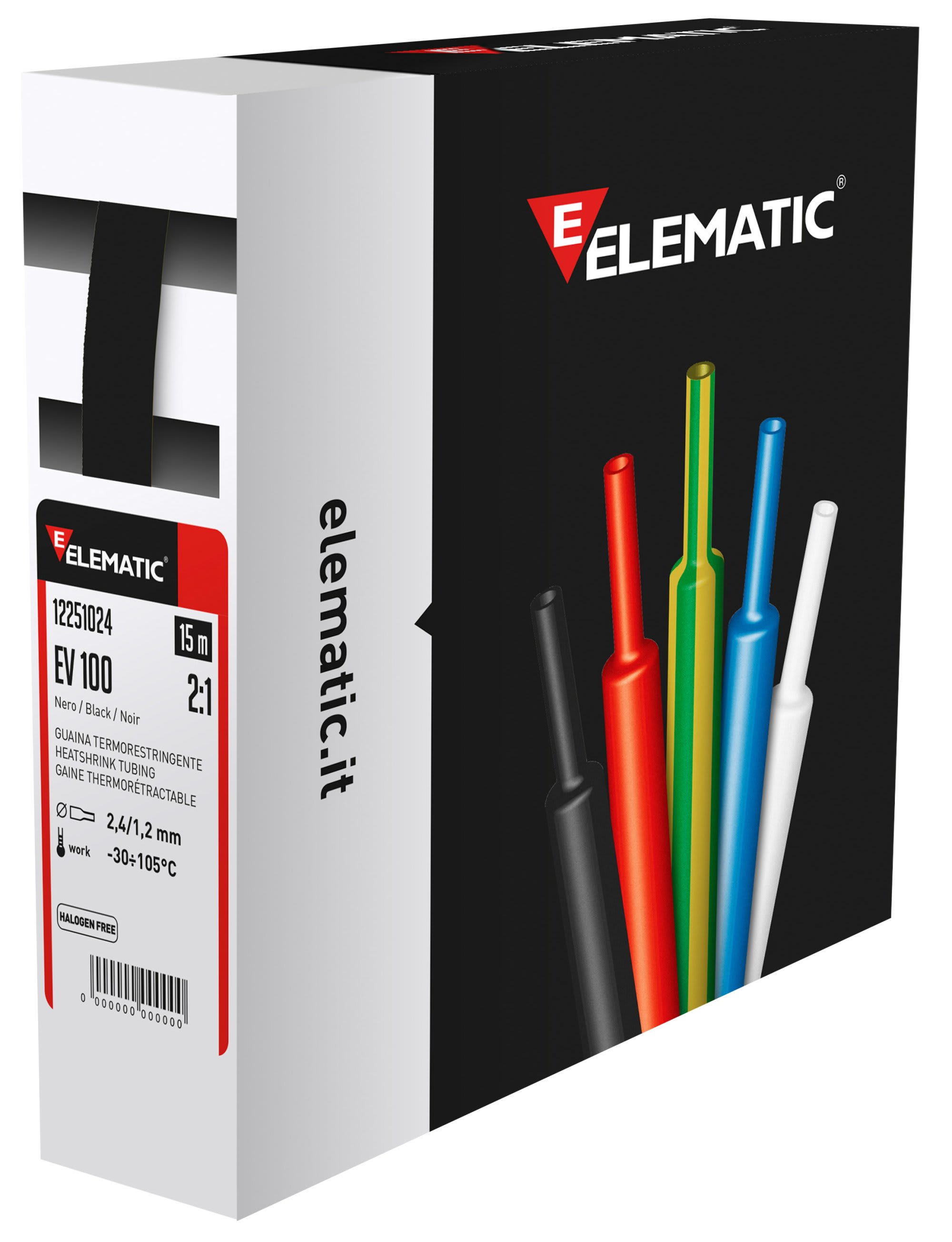 ELEMATIC SPIT - ITP12251127 GUAINA EV100 NERA 12,7 SCATOLA