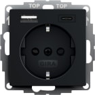 GIRA - GIR2459005 SCHUKO SH TENSIONE ALIM. USB 2X TIPO A/C