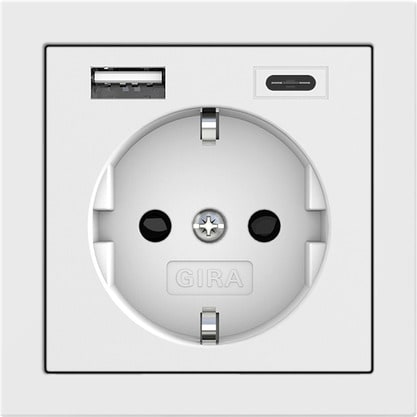 GIRA GIR245970 SCHUKO SP ALIM.TENS.USB 2-C TIPO A/C