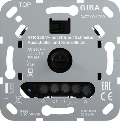 GIRA - GIR247200 RTA 230 V CON.NC/NO OFF + SPIA C. MODULO
