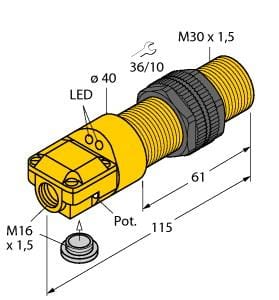 TURCK BANNER SRL TUK25050 BC10-P30SR-VP4X2