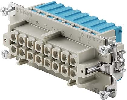 WEIDMULLER WEI2535130000 HDC HE 16 N FQT BL