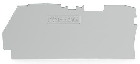 WAGO ITALIA SRL WAG2104-1291 PIASTRA TERM INTERMEDIA SPESSORE 1MM GRI