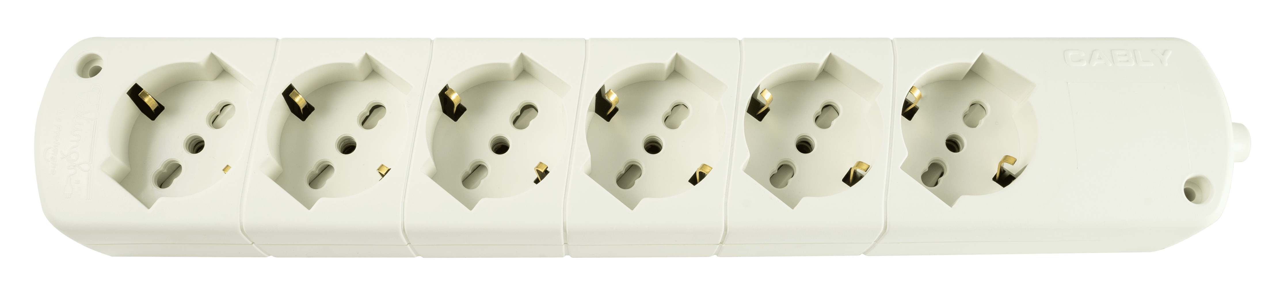 LE PROLUNGHE SAS PRG256 CABLY UNIV. 6U S/INT 10/16A + SCHUKO BN