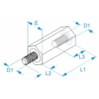 BM SPA - BMMQSCP045M5 DISTANZIALE IN POLIESTERE H45mm M5
