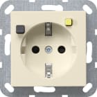 GIRA GGI267701 FI-Schutzsteckd. 30 mA SH System 55 Crem