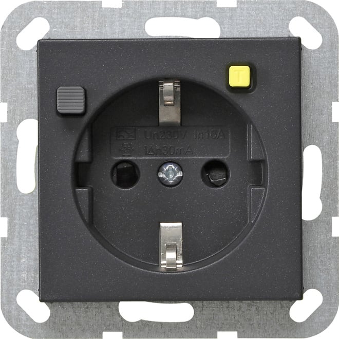 GIRA GIR267728 FI-Schutzsteckd. 30 mA SH System 55 Anth