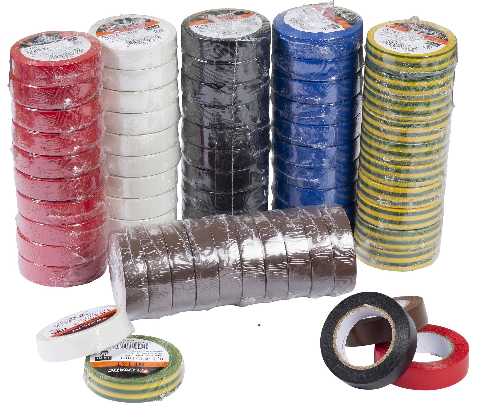 ELEMATIC SPIT ITPNI20V NASTRO ISOLANTE PVC VERDE 15X10 - 10M