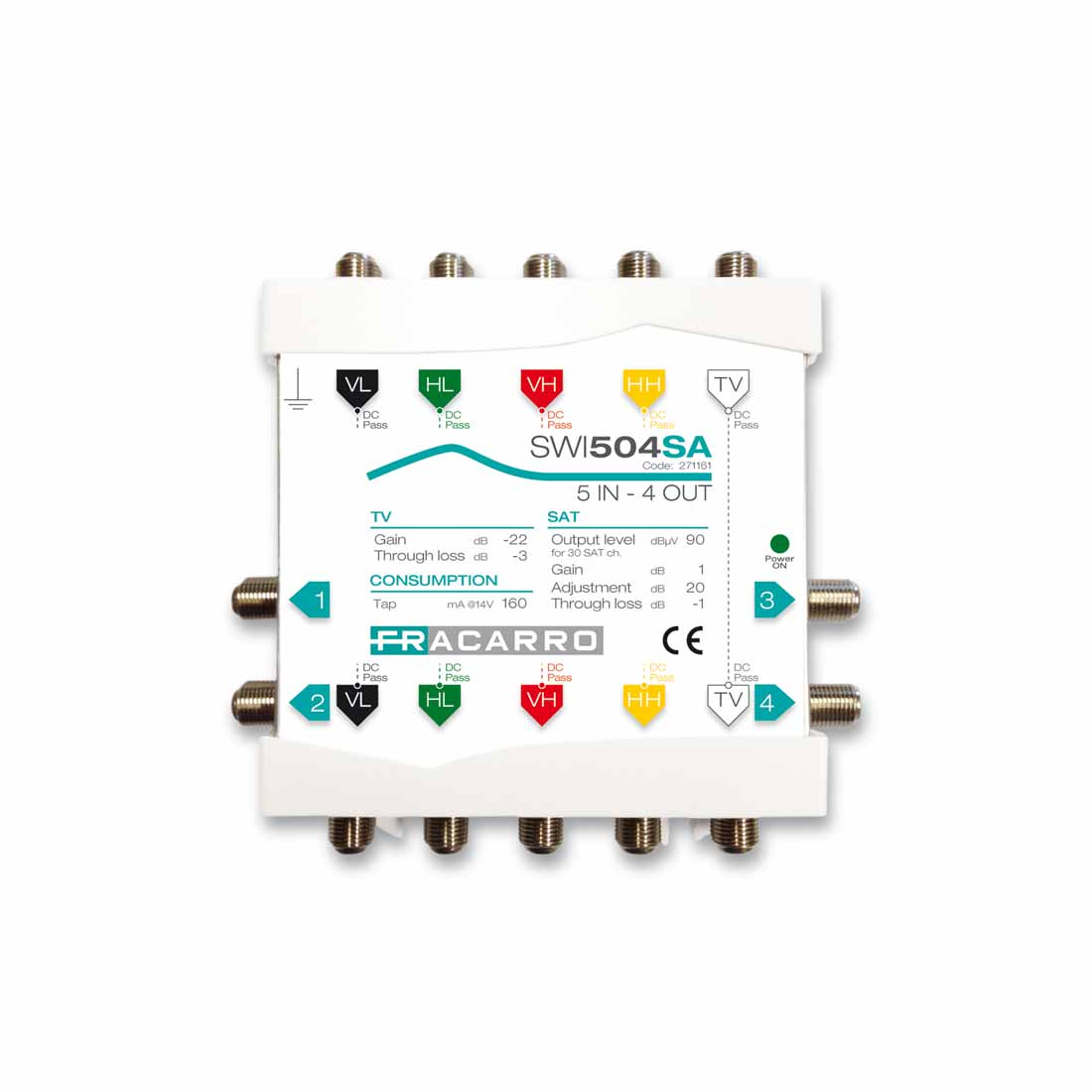FRACARRO - FRA271161 SWI504SA MSW CASC 5IN 4OUT SAT AD