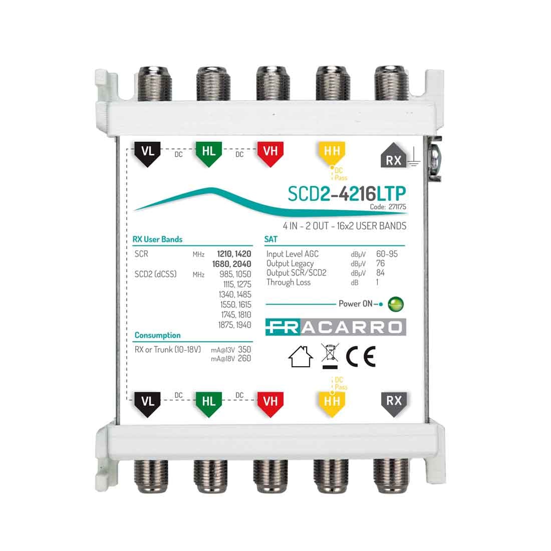 FRACARRO FRA271175 SCD2-4216LTP MSW SCD2 4IN 2OUT LEG TP