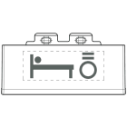 BTICINO - BTINT4915SETBL Symbol-Kit 'Licht Bett' Tech