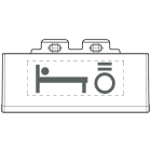 BTICINO - BTINT4915SETBL Symbol-Kit 'Licht Bett' Tech