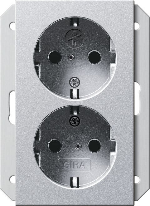 GIRA GIR273526 SCHUKO 2f SH f. UP-Dose 1,5f System 55 F