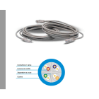 OEC SRL - OEC2741.1200.0 PATCH CORD U/UTP CAT6 LSZH 0.5M GREY