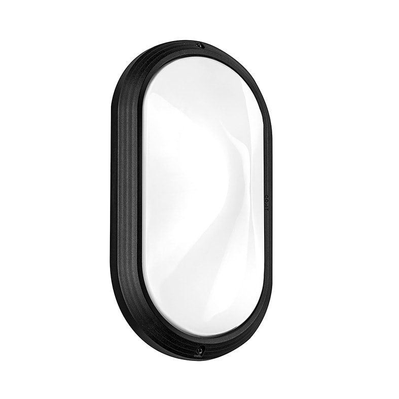 ROSSINI RSS2810-30-N APPLIQUE/PLAFONIERA OVALE NERA E27 IP65
