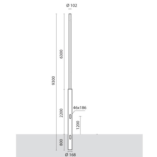 SIMES SPA - SMVS.2817.24 PALO D.168/102INT.H.8,5M FT+PO. ANT