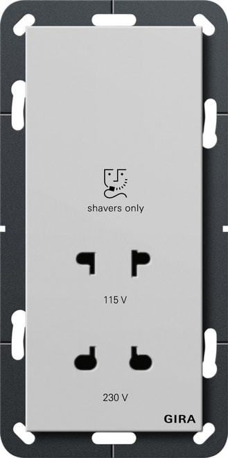 GIRA - GIR2820015 Rasiersteckd. 115 - 230 V System 55 Grau