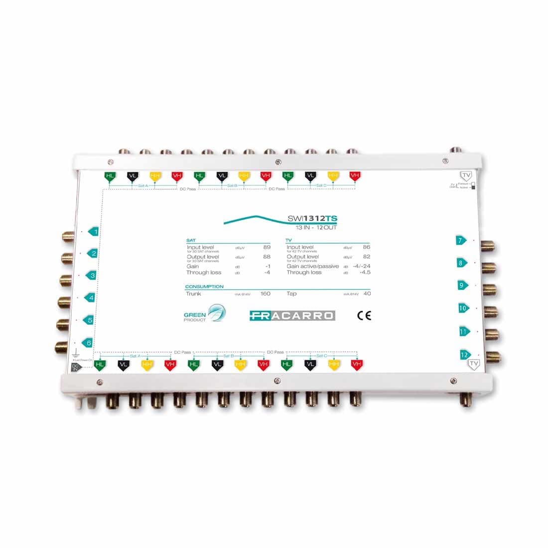 FRACARRO FRA287366 SWI1312TS MSW CAS 13IN 12OU TV A/P