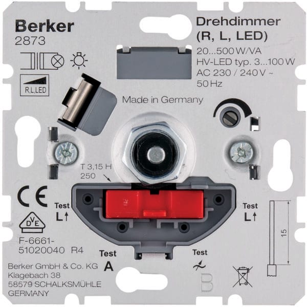 BERKER - BRK2873 DIMMER A A MANOPOLA (R, L) COMANDO LUCI