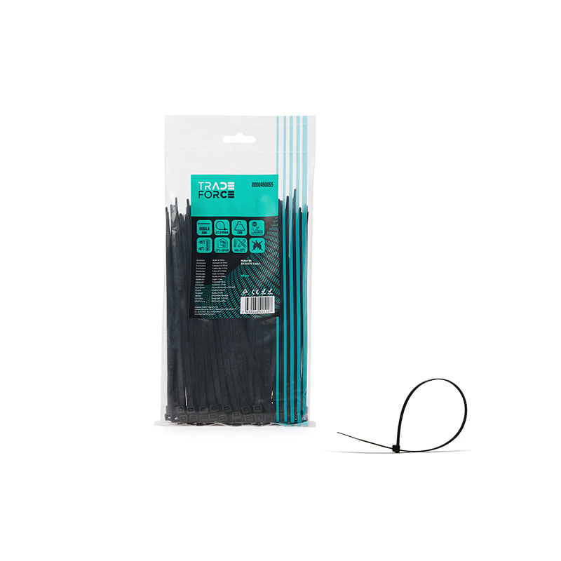 TRADEFORCE TDM0000460065 FASCETTA UV NERA IN-OUT 190X4,6MM 100PZ