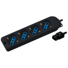 ELCART DISTRIBUTION ERT280162000 PRESA MUL.4 POSTI SPINA C14 NERO