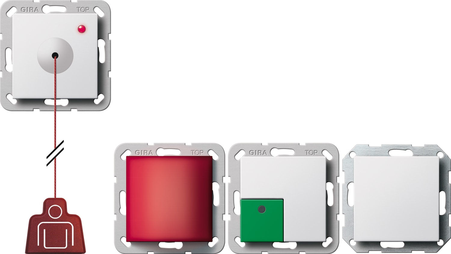 GIRA - GGI291403 SET CHIAM.EMERG. SYSTEM 55 BNC PURO