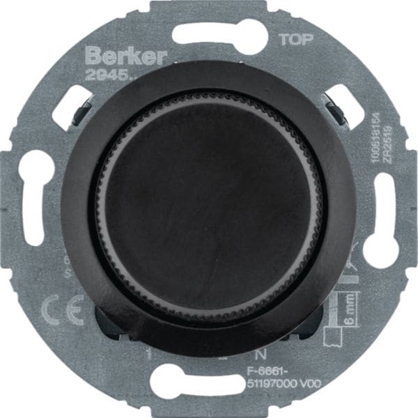 BERKER - BRK294511 DERIV.X DIMMER UNIV.MANOP.1930/GLAS NERO