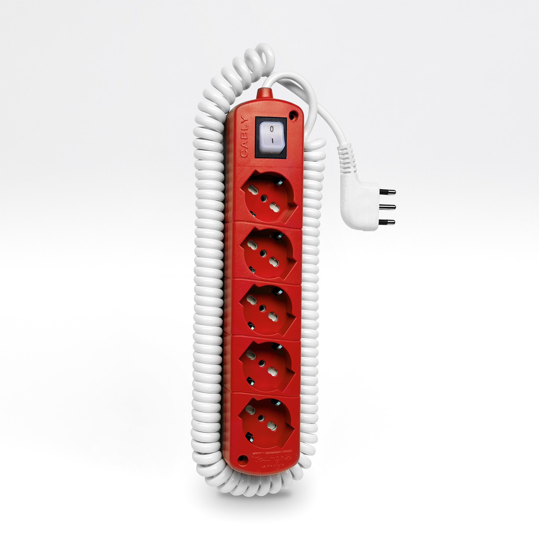 LE PROLUNGHE SAS PRG295/COLOR-RO CABLY U.5U C/INT. ROSSA + CAVO SPIRAL.