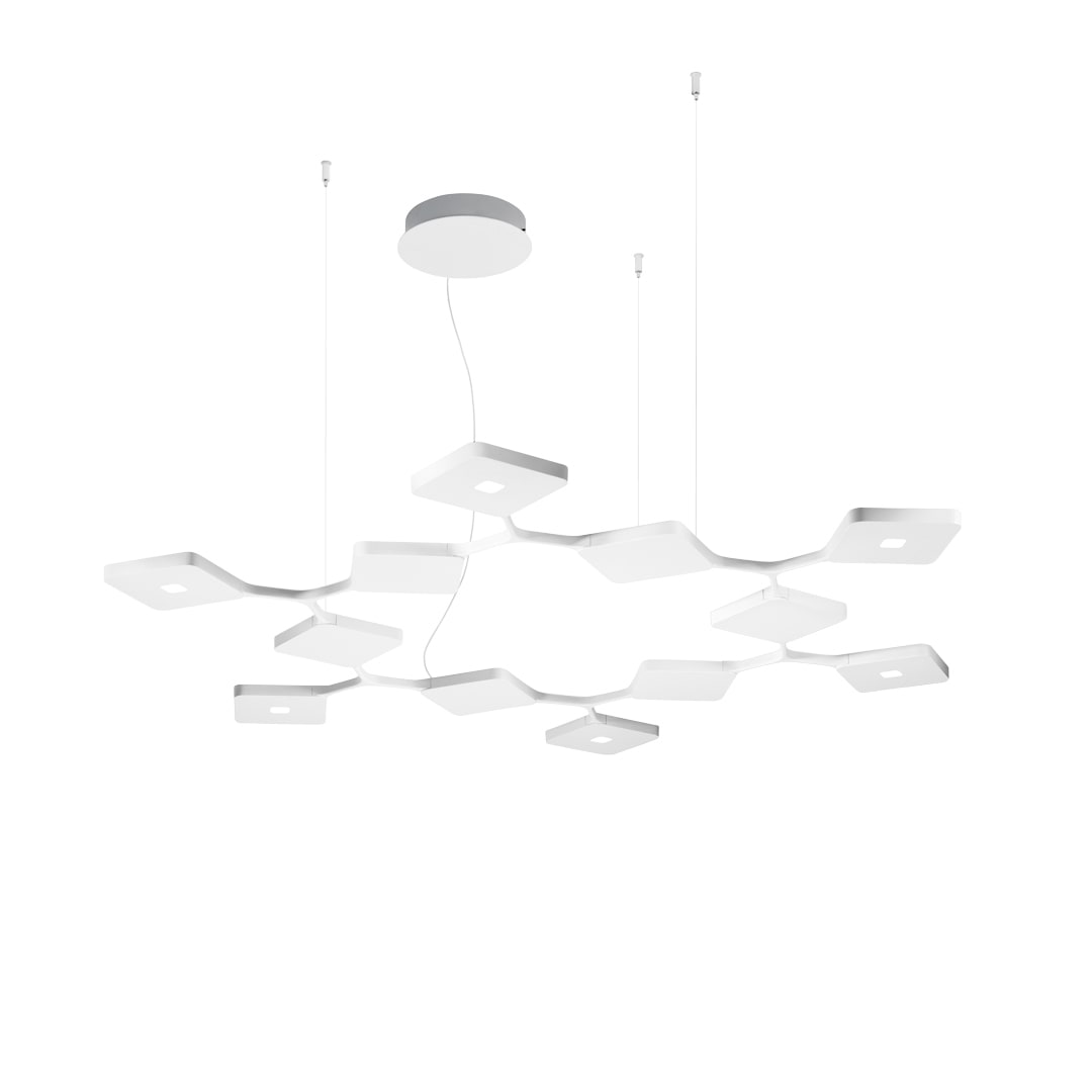 LINEA LIGHT-STILNOVO - SNV8524 QUAD BI SOSP.CIRC.89W DALI B.CO RAG