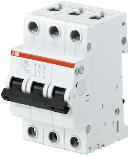 ABB SPA - ABBS916288 S203-C100 INTERRUTTORE AUTOMATICO 6KA 3P