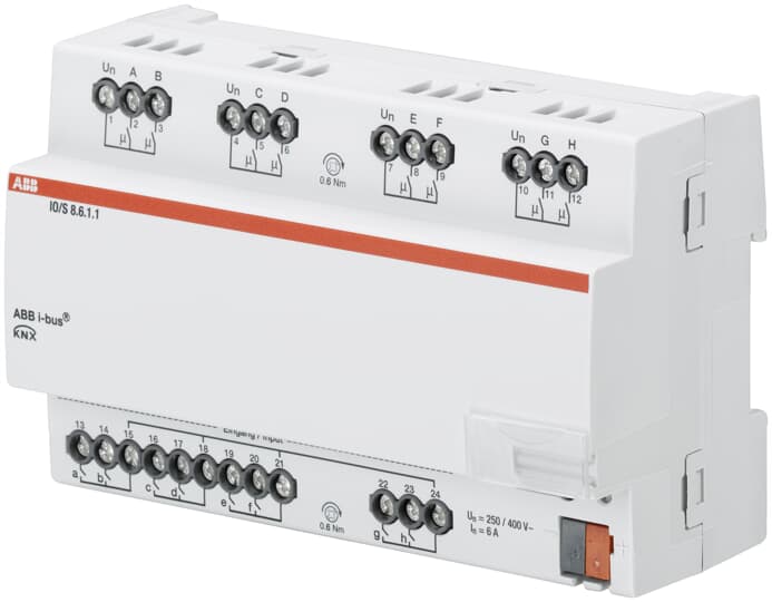 ABB SPA - ABBKNXF0020 IO/S 8.6.1.1 TERM. INGRESSI/USCITE, 8 CA