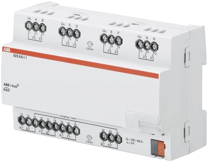 ABB SPA ABBKNXF0020 IO/S 8.6.1.1 TERM. INGRESSI/USCITE, 8 CA