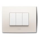 ABB SPA - ABB2CSK1631CH PLACCA AUTOPORT. 3 POSTI BIANCO RAL9016