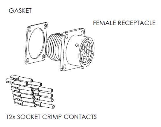 ABB SPA - ABB2TLA020003R0800 JSHK1-A FEMALE CHASSIS PLUG