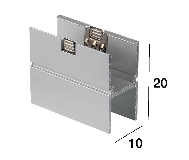 LINEA LIGHT (ILED) - ILD82847 PROFILO 20X10 ALLUMINIO GRIGIO 50MM