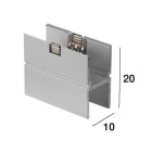 LINEA LIGHT (ILED) ILD82847 PROFILO 20X10 ALLUMINIO GRIGIO 50MM