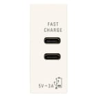 VIMAR SPA - VIW30292.CCB Alimentatore USB C+C 15W 3A 5V bianco