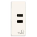 VIMAR SPA VIW30292.CCB ALIMENTATORE USB C+C 15W 3A 5V BIANCO