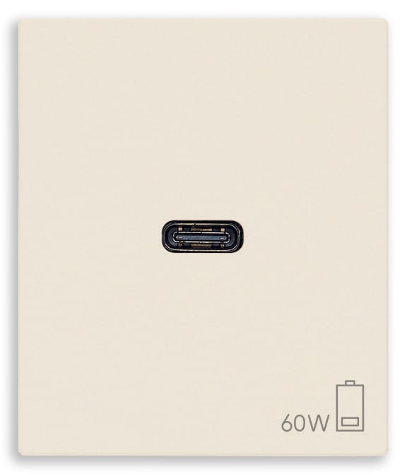 VIMAR SPA - VIW30298.60C Alimentatore USB C 60W PD canapa