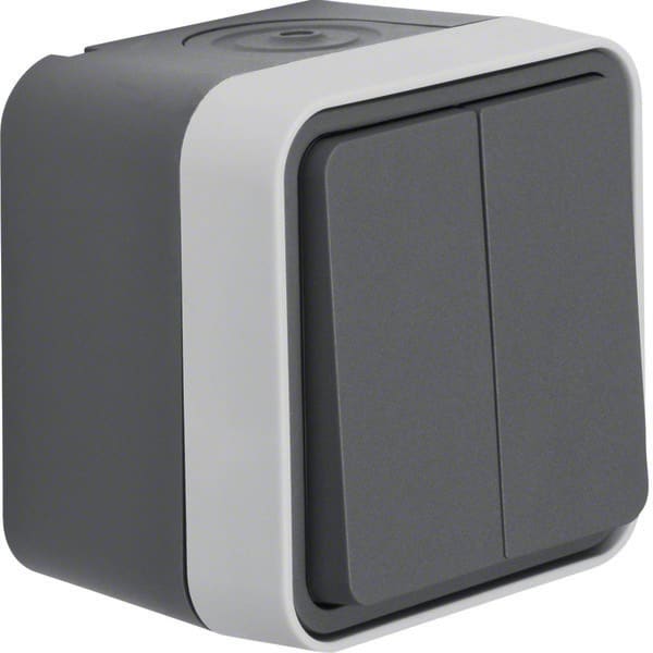 BERKER - BRK30753505 INT.DOPP A PARETE W1 GRIGIO/GRIGIO OP.