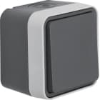 BERKER - BRK30763505 Wechselschalter AP Berker W.1 grau/licht