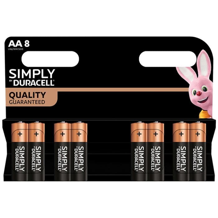 ELCART DISTRIBUTION ERT302530000 8 PZ PILE AA DURACELL SIMPLY BL.
