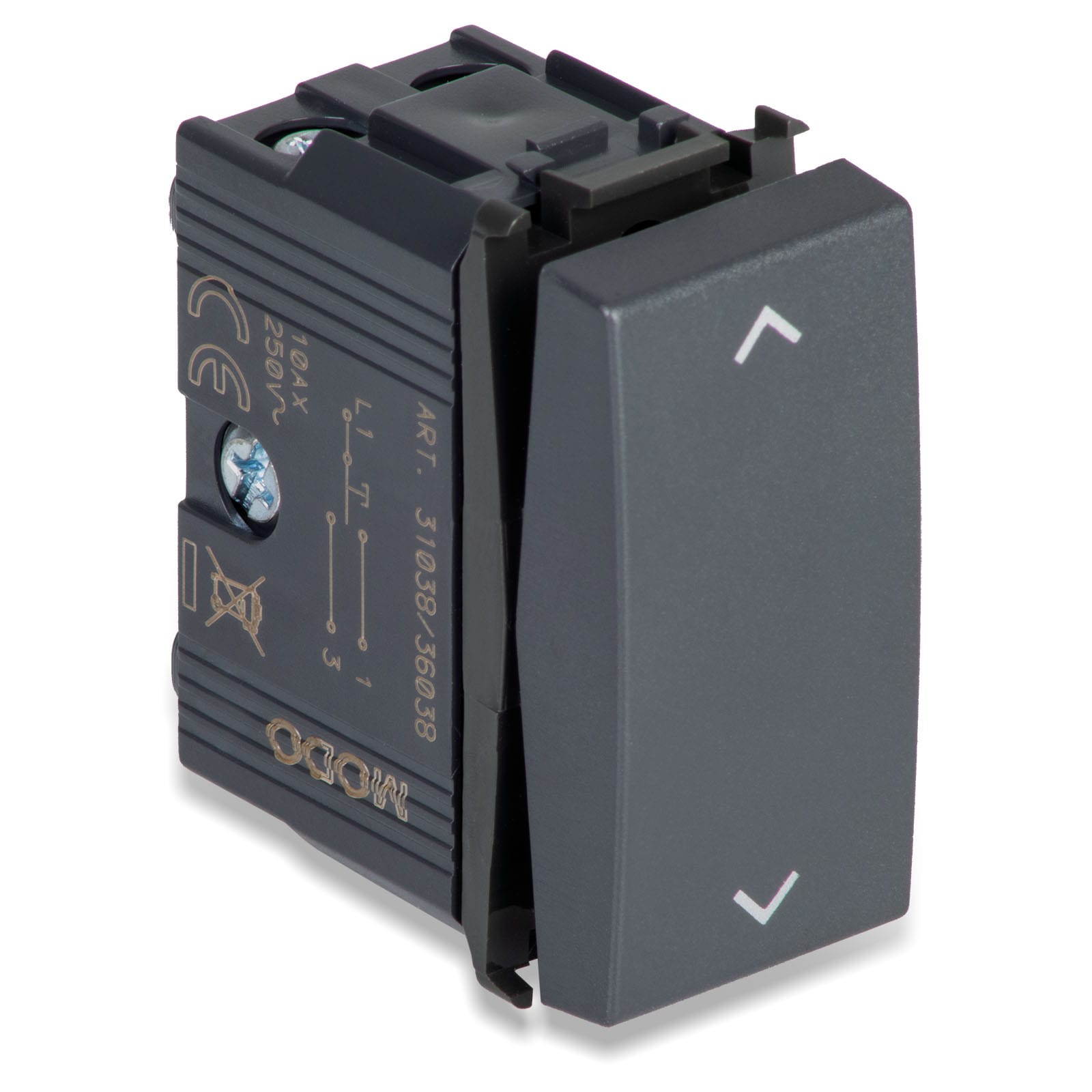 MASTER SRL - MST31038 MODO DOPPIO PULSAN.1PNO+1PNO 10A GRIGIO