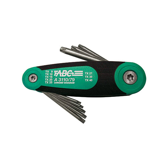 ABC TOOLS SPA - ABCA31107900 8 CHIAVI TORX TAMP.RES.T9-T40